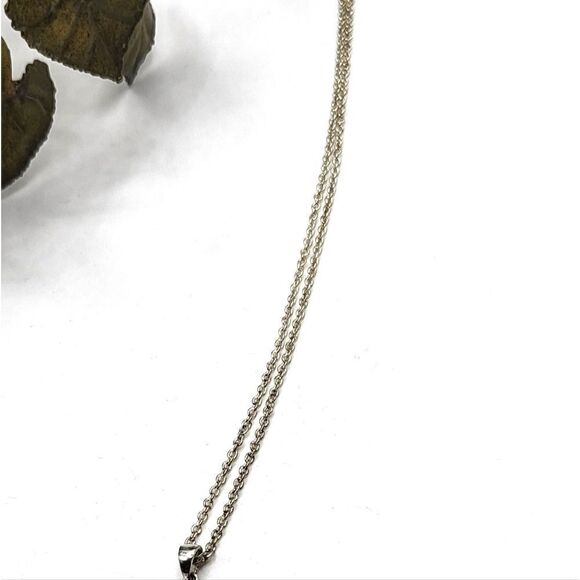 "5/$25" Vintage CW Silvertone Marcasite Cross Pendant Necklace 18" - Picture 2 of 11